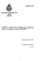 Afkondigingsblad van Aruba 1988 no. 67, DWJZ - Directie Wetgeving en Juridische Zaken