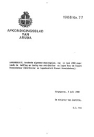 Afkondigingsblad van Aruba 1988 no. 77, DWJZ - Directie Wetgeving en Juridische Zaken