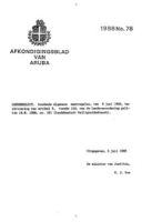 Afkondigingsblad van Aruba 1988 no. 78, DWJZ - Directie Wetgeving en Juridische Zaken