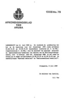 Afkondigingsblad van Aruba 1988 no. 79, DWJZ - Directie Wetgeving en Juridische Zaken