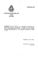 Afkondigingsblad van Aruba 1988 no. 87, DWJZ - Directie Wetgeving en Juridische Zaken