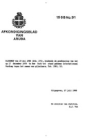 Afkondigingsblad van Aruba 1988 no. 91, DWJZ - Directie Wetgeving en Juridische Zaken
