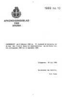 Afkondigingsblad van Aruba 1989 no. 10, DWJZ - Directie Wetgeving en Juridische Zaken