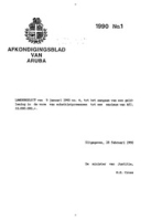 Afkondigingsblad van Aruba 1990 no. 1, DWJZ - Directie Wetgeving en Juridische Zaken