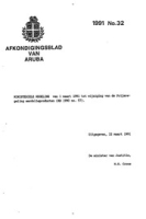 Afkondigingsblad van Aruba 1991 no. 32, DWJZ - Directie Wetgeving en Juridische Zaken