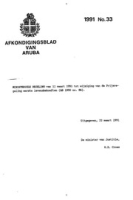 Afkondigingsblad van Aruba 1991 no. 33, DWJZ - Directie Wetgeving en Juridische Zaken
