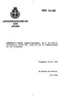 Afkondigingsblad van Aruba 1991 no. 82, DWJZ - Directie Wetgeving en Juridische Zaken
