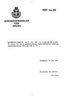 Afkondigingsblad van Aruba 1991 no. 85, DWJZ - Directie Wetgeving en Juridische Zaken