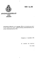 Afkondigingsblad van Aruba 1991 no. 95, DWJZ - Directie Wetgeving en Juridische Zaken