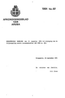 Afkondigingsblad van Aruba 1991 no. 97, DWJZ - Directie Wetgeving en Juridische Zaken