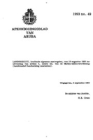Afkondigingsblad van Aruba 1993 no. 49, DWJZ - Directie Wetgeving en Juridische Zaken
