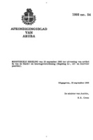 Afkondigingsblad van Aruba 1993 no. 54, DWJZ - Directie Wetgeving en Juridische Zaken