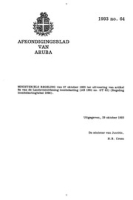 Afkondigingsblad van Aruba 1993 no. 64, DWJZ - Directie Wetgeving en Juridische Zaken