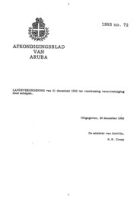 Afkondigingsblad van Aruba 1993 no. 72, DWJZ - Directie Wetgeving en Juridische Zaken