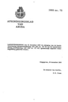 Afkondigingsblad van Aruba 1993 no. 73, DWJZ - Directie Wetgeving en Juridische Zaken