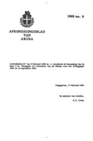 Afkondigingsblad van Aruba 1993 no. 9, DWJZ - Directie Wetgeving en Juridische Zaken