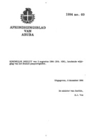 Afkondigingsblad van Aruba 1994 no. 60, DWJZ - Directie Wetgeving en Juridische Zaken