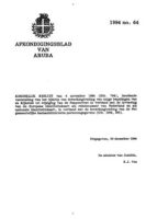 Afkondigingsblad van Aruba 1994 no. 64, DWJZ - Directie Wetgeving en Juridische Zaken