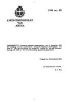 Afkondigingsblad van Aruba 1994 no. 65, DWJZ - Directie Wetgeving en Juridische Zaken