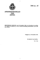 Afkondigingsblad van Aruba 1994 no. 67, DWJZ - Directie Wetgeving en Juridische Zaken