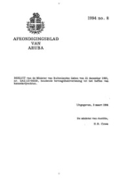 Afkondigingsblad van Aruba 1994 no. 8, DWJZ - Directie Wetgeving en Juridische Zaken