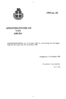 Afkondigingsblad van Aruba 1995 no. 20, DWJZ - Directie Wetgeving en Juridische Zaken