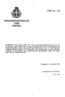 Afkondigingsblad van Aruba 1995 no. 39, DWJZ - Directie Wetgeving en Juridische Zaken