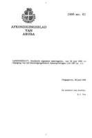 Afkondigingsblad van Aruba 1995 no. 61, DWJZ - Directie Wetgeving en Juridische Zaken