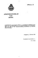 Afkondigingsblad van Aruba 1996 no. 13, DWJZ - Directie Wetgeving en Juridische Zaken