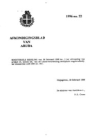 Afkondigingsblad van Aruba 1996 no. 22, DWJZ - Directie Wetgeving en Juridische Zaken