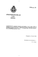 Afkondigingsblad van Aruba 1996 no. 29, DWJZ - Directie Wetgeving en Juridische Zaken