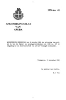 Afkondigingsblad van Aruba 1996 no. 41, DWJZ - Directie Wetgeving en Juridische Zaken