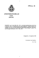 Afkondigingsblad van Aruba 1996 no. 42, DWJZ - Directie Wetgeving en Juridische Zaken