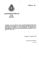 Afkondigingsblad van Aruba 1996 no. 43, DWJZ - Directie Wetgeving en Juridische Zaken