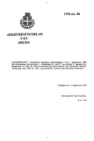Afkondigingsblad van Aruba 1996 no. 46, DWJZ - Directie Wetgeving en Juridische Zaken