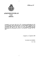 Afkondigingsblad van Aruba 1996 no. 47, DWJZ - Directie Wetgeving en Juridische Zaken
