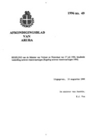 Afkondigingsblad van Aruba 1996 no. 49, DWJZ - Directie Wetgeving en Juridische Zaken