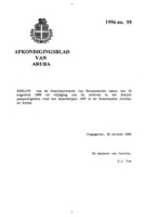 Afkondigingsblad van Aruba 1996 no. 59, DWJZ - Directie Wetgeving en Juridische Zaken