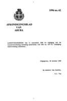 Afkondigingsblad van Aruba 1996 no. 62, DWJZ - Directie Wetgeving en Juridische Zaken