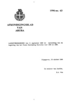 Afkondigingsblad van Aruba 1996 no. 63, DWJZ - Directie Wetgeving en Juridische Zaken