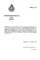 Afkondigingsblad van Aruba 1996 no. 76, DWJZ - Directie Wetgeving en Juridische Zaken