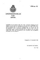 Afkondigingsblad van Aruba 1996 no. 81, DWJZ - Directie Wetgeving en Juridische Zaken