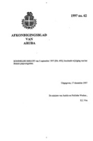 Afkondigingsblad van Aruba 1997 no. 62, DWJZ - Directie Wetgeving en Juridische Zaken