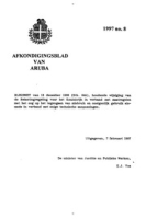 Afkondigingsblad van Aruba 1997 no. 8, DWJZ - Directie Wetgeving en Juridische Zaken