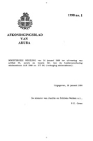 Afkondigingsblad van Aruba 1998 no. 1, DWJZ - Directie Wetgeving en Juridische Zaken
