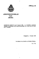Afkondigingsblad van Aruba 1998 no. 10, DWJZ - Directie Wetgeving en Juridische Zaken