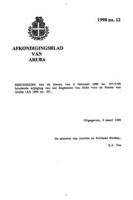 Afkondigingsblad van Aruba 1998 no. 12, DWJZ - Directie Wetgeving en Juridische Zaken