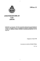 Afkondigingsblad van Aruba 1998 no. 13, DWJZ - Directie Wetgeving en Juridische Zaken