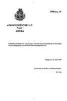 Afkondigingsblad van Aruba 1998 no. 14, DWJZ - Directie Wetgeving en Juridische Zaken