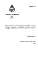 Afkondigingsblad van Aruba 1998 no. 20, DWJZ - Directie Wetgeving en Juridische Zaken